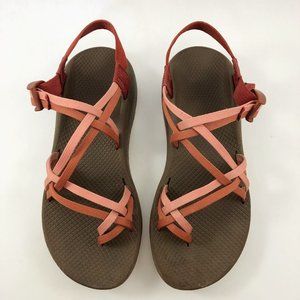 CHACO Z/X2 Classic Double Strap Toe Loop Sandal in Pink/Coral 11